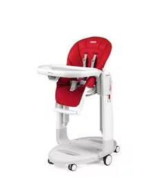 Scaun de masa 3 in 1 Peg Perego Tatamia Follow Me, 0-15 Kg, Fragola, Visiniu