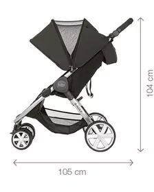 Carucior B-AGILE DOUBLE - Cosmos Black
