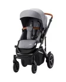 Carucior SMILE III - Frost Grey/Brown Handle