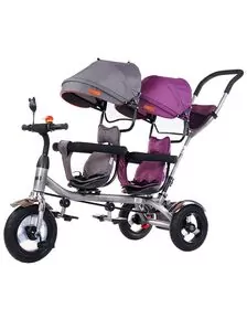 Tricicleta pentru copii ,gemeni Chipolino 2Play lilac platinum