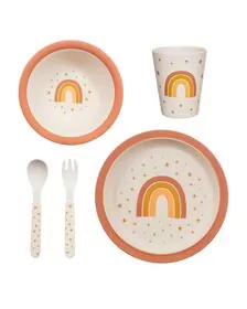 Set de masa din bambus Curcubeu