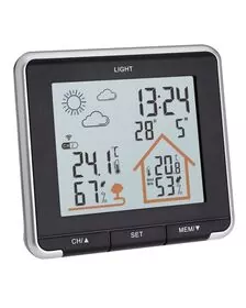 Statie meteo wireless LIFE TFA 35.1153.01, cu transmitator wireless extern inclus, neagra