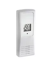 Transmitator wireless digital pentru temperatura si umiditate, afisaj LCD, alb, TFA 30.3208.02