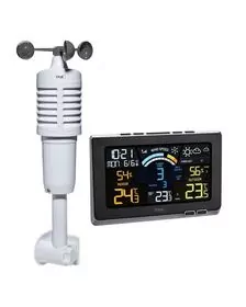 Statie meteo digitala Spring Breeze cu senzor extern wireless de temperatura, umiditate, viteza vant TFA 35.1140.01