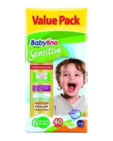 Scutece Babylino Sensitive Economy N6 15-30kg/40 buc