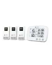 Set Termometru si higrometru digital cu 3 transmitatoare wireless externe Airbi TRIO BI1030