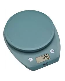 Cantar digital de bucatarie MOCHI cu display LCD, capacitate 5 kg, turcoaz, TFA 50.2007.20