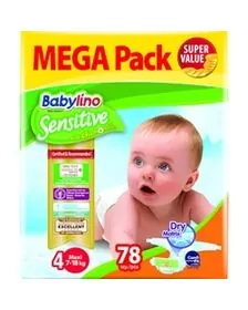 Scutece Babylino Sensitive Megapack Maxi N4 78 buc