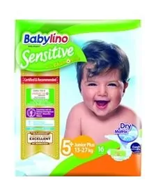 Scutece Babylino Sensitive N5+, 13-27KG, 16 buc