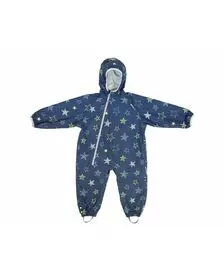Combinezon Impermeabil Fleece Navy Stars 6-12 luni