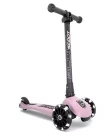 Trotineta copii pliabila, reglabila, roti luminoase, Highwaykick 3 Led Rose, 3-6 ani, pana la 50 kg, Scoot  Ride
