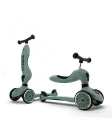 Trotineta copii cu sezut, transformabila 2in1, HighwayKick 1 Forest, 1-5 ani, pana la 50 kg, Scoot  Ride