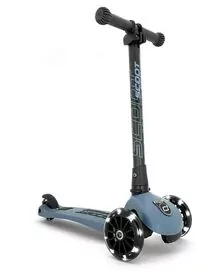 Trotineta copii pliabila, reglabila, roti luminoase, Highwaykick 3 Led Steel, 3-6 ani, pana la 50 kg, Scoot  Ride