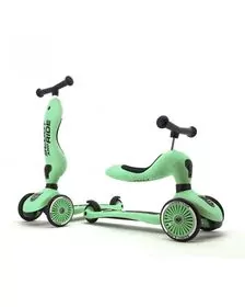 Trotineta copii cu sezut, transformabila 2in1, HighwayKick 1 Kiwi, 1-5 ani, pana la 50 kg, Scoot  Ride
