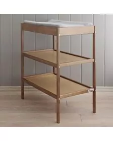 Masa infasat pentru bebelusi, lemn masiv, Vintage 76 x 44 x 86 cm, Cu 2 Rafturi De Depozitare Inalte
