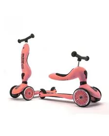Trotineta copii cu sezut, transformabila 2in1, HighwayKick 1 Peach, 1-5 ani, pana la 50 kg, Scoot  Ride