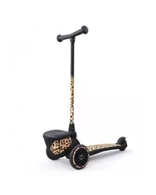 Trotineta copii pliabila, suport jucarie, Highwaykick 2 Lifestyle Leopard, 2 ani +, pana la 50 kg, Scoot  Ride