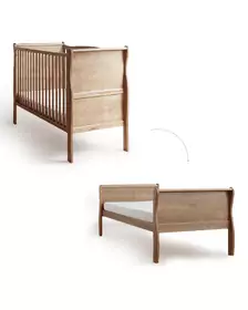 Patut din lemn masiv, transformabil pentru bebe si junior, Noble Vintage, 140 x 70 cm