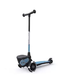Trotineta copii pliabila cu roti luminoase, suport jucarie, Highwaykick 2 Lifestyle Steel Reflectorizant, 2 ani +, pana la 50 kg, Scoot  Ride