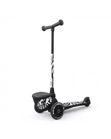 Trotineta copii pliabila, suport jucarie, Highwaykick 2 Lifestyle Zebra, 2 ani +, pana la 50 kg, Scoot  Ride