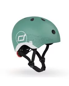 Casca de protectie pentru copii, sistem de reglare magnetic cu led, XXS-S, 45-51 cm, 1 an+, Forest Reflectorizant, Scoot  Ride