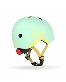 Casca de protectie pentru copii, sistem de reglare magnetic cu led, XXS-S, 45-51 cm, 1 an+, Kiwi, Scoot  Ride