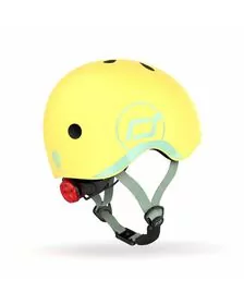 Casca de protectie pentru copii, sistem de reglare magnetic cu led, XXS-S, 45-51 cm, 1 an+, Lemon, Scoot  Ride