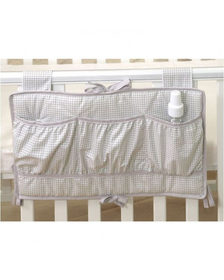 Organizator pentru patut Midi Pinguin 60x35 cm alb, gri