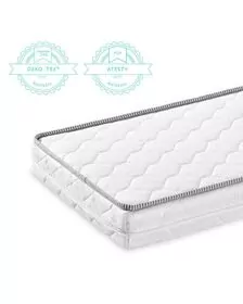 Saltea pentru copii, fata dubla, Spuma PUR si spuma HR proprietati foarte elastice, Husa delicata 3 staturi, echipata cu margine anti-alunecare, 140X70X9 Cm, Quality