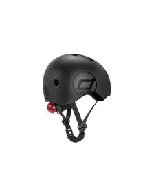Casca de protectie pentru copii, sistem de reglare magnetic cu led, S-M, 51-55 cm, 3 ani+, Black Gold, Scoot  Ride