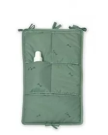 Organizator textil cu buzunare pentru patut Midi Pure Salvia, 35x60cm, Amy