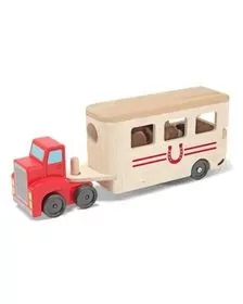 Camion Transportor de Cai cu Remorca Melissa and Doug