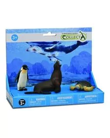 Set de 3 figurine pictate manual Foca, Pinguin si Testoasa