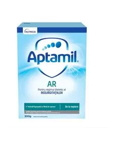 Lapte praf Nutricia, Aptamil AR, anti-regurgitare, 300g, 0luni+