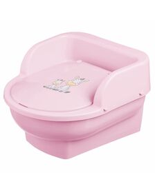 Olita copii, mini toaleta, recipient detasabil, Zebra Light Pink, Maltex Baby