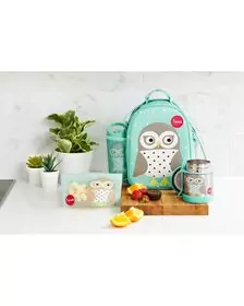 Cutie alimentara din inox cu lingura-furculita, Bufnita, 3 Sprouts