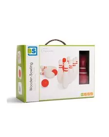 Set de bowling din lemn, BS Toys