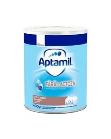 Lapte praf Nutricia, Aptamil fara lactoza, 400g, 0luni+