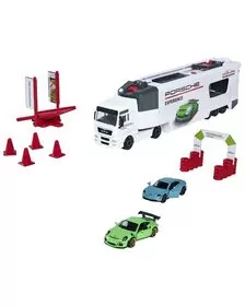 Camion Majorette MAN Tgx Porsche Experience cu 2 masinute