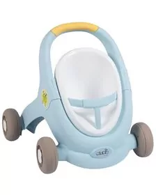 Carucior pentru papusi Smoby Minikiss Croc 3 in 1 albastru