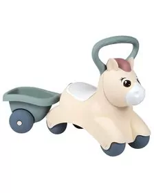 Masinuta de impins Smoby Pony cu remorca