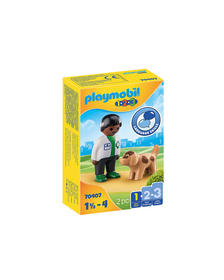 Veterinar cu catel - Playmobil 1.2.3