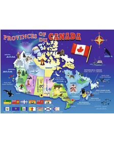 Puzzle Harta Canadei, 100 Piese