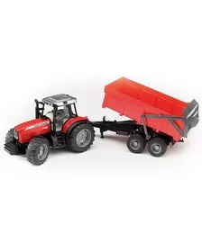 BRUDER - TRACTOR MASSEY FERGUSON 7480 CU REMORCA BASCULABILA