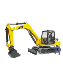 BRUDER - MINI EXCAVATOR CAT CU MUNCITOR