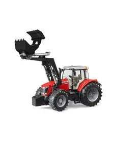 BRUDER - TRACTOR MASSEY FERGUSON 7624 CU INCARCATOR FRONTAL