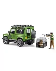 BRUDER - MASINA DE TEREN LAND ROVER DEFENDER CU PADURAR SI CAINE