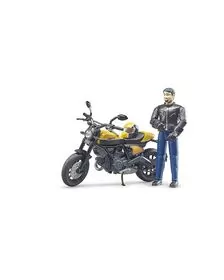 BRUDER - MOTOCICLETA SCRAMBLER DUCATI FULL THROTTLE CU SOFER