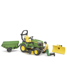 BRUDER - TRACTOR CU REMORCA JOHN DEERE SI GRADINAR