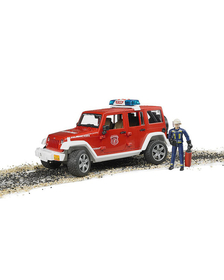 BRUDER - JEEP WRANGLER UNLIMITED RUBICON DE POMPIERI CU FIGURINA